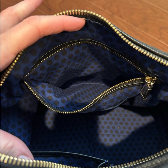 Rebecca Minkoff Cupid Satchel black leather Gold Accents soft excellent cond - Picture 4 of 9